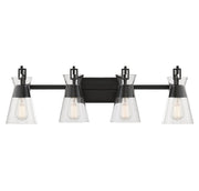 Lakewood 4-Light Bath Vanity Light in Matte Black