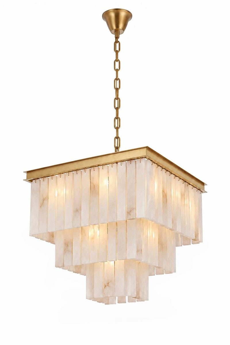 Sydney 22" 13-Light Chandelier in Satin Gold And Frosted White