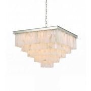 Sydney 34" 21-Light Chandelier in Polished Nickel And Frosted White