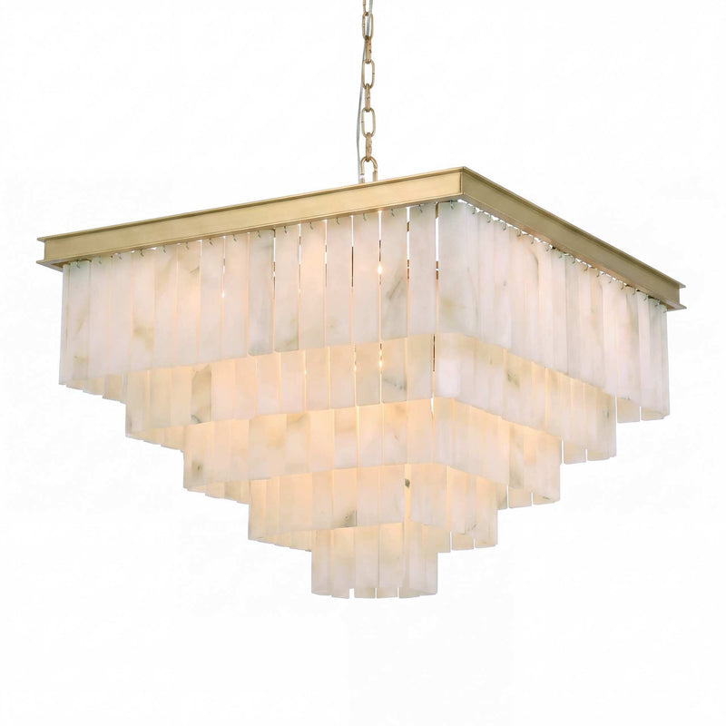 Sydney 34" 21-Light Chandelier in Satin Gold And Frosted White