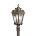 Tournai Outdoor Post Mount 3-Light in Londonderry