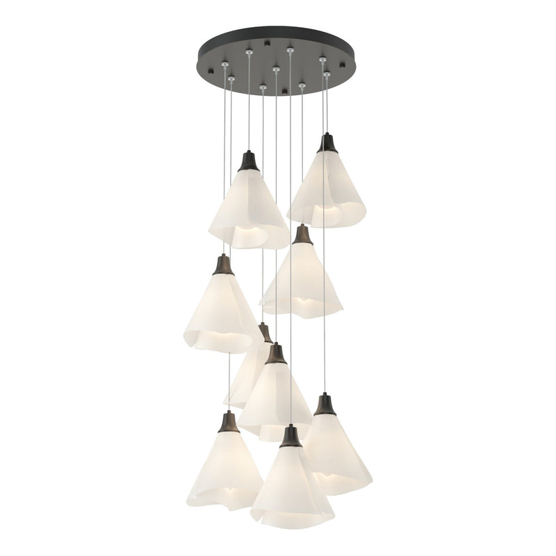 Mobius 9-Light Pendant in Black - 131102-SKT-STND-10-SH1987 by Hubbardton Forge