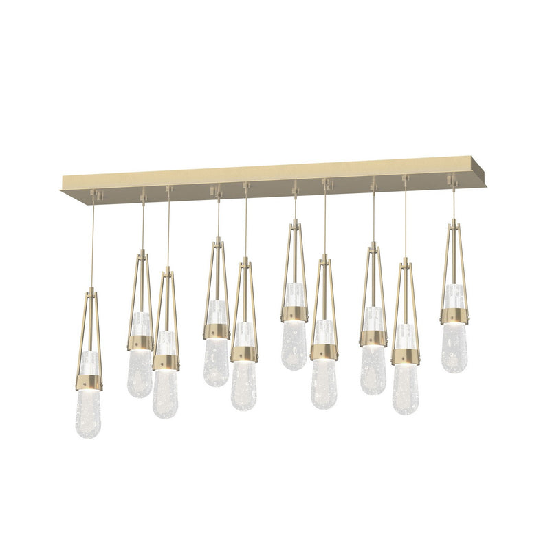 Link 10-Light Blown Glass Pendant in Modern Brass - 131200-SKT-STND-86-YG0434 by Hubbardton Forge