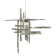 Tura Seeded Glass Low Voltage Mini Pendant in Sterling - 161184-SKT-STND-85-II0728 by Hubbardton Forge