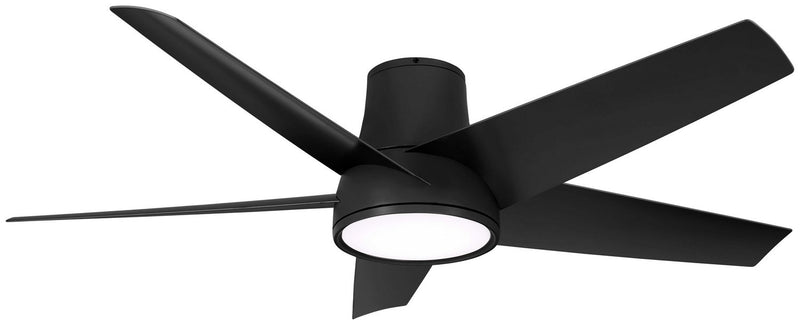 Chubby II 58" Outdoor LED Hugger Ceiling Fan in Coal