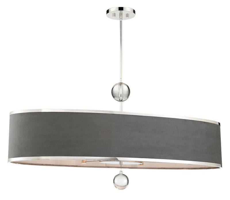 Luxour 6-Light Linear Pendant in Polished Nickel