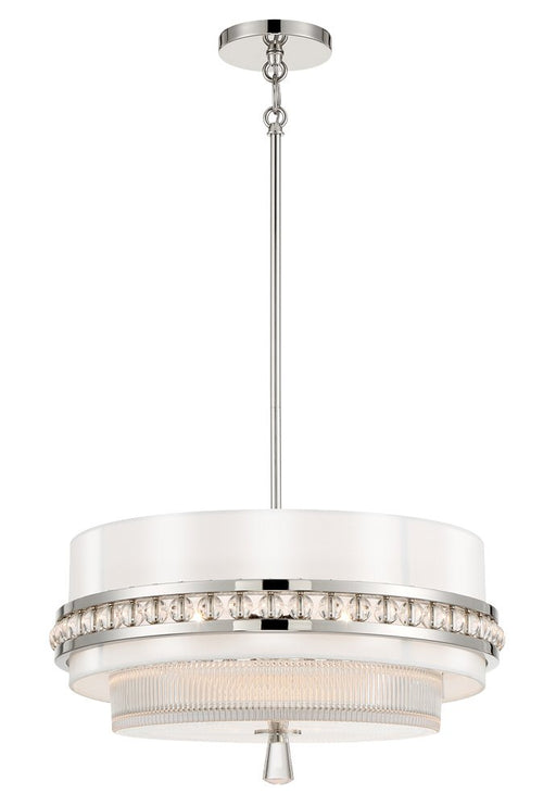 Sutton by Robin Baron 3-Light Convertible Pendant in Polished Nickel