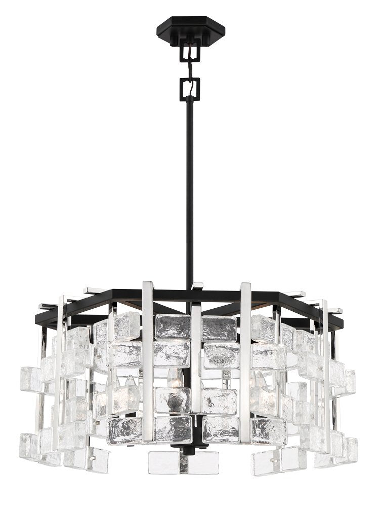 Painesdale 6-Light Chandelier in Sand Coal and Polished Nickel