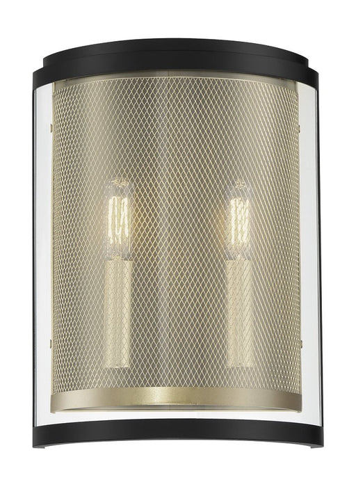 Soho by Robin Baron 2-Light Wall Sconce in Coal and Soft Brass