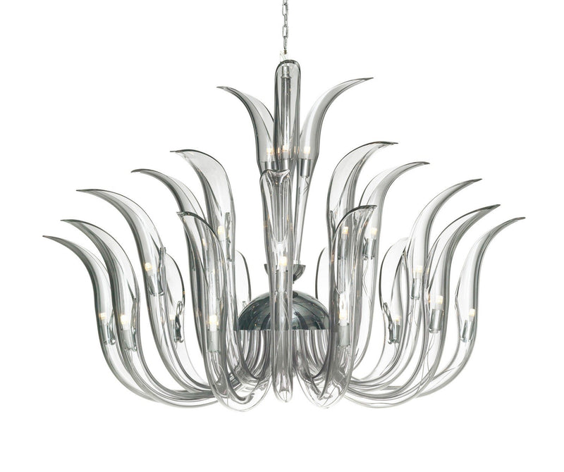 Cisne 23-Light Chandelier in Polished Nickel