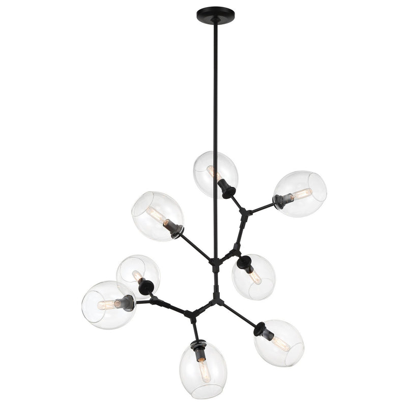 Nexpo 8-Light 25" Chandelier in Coal Black