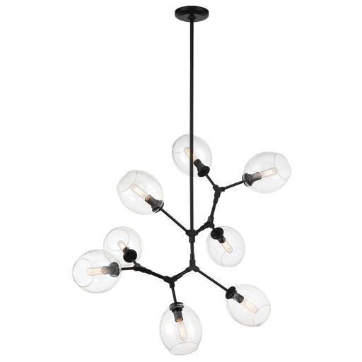 Nexpo 8-Light 25" Chandelier in Coal Black