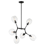 Nexpo 6-Light Chandelier in Coal Black
