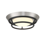 Beam Me Up 11" LED Flush Mount in Brushed Nickel and Coal Highlights