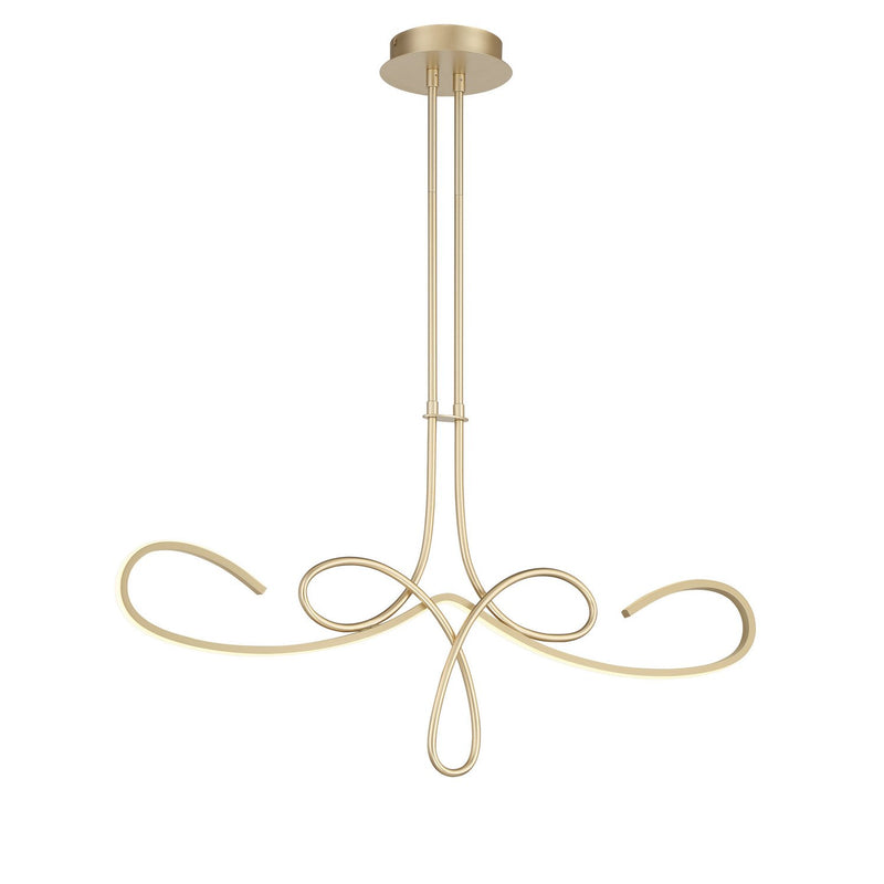 Astor 38" LED Linear Chandelier in Soft Gold