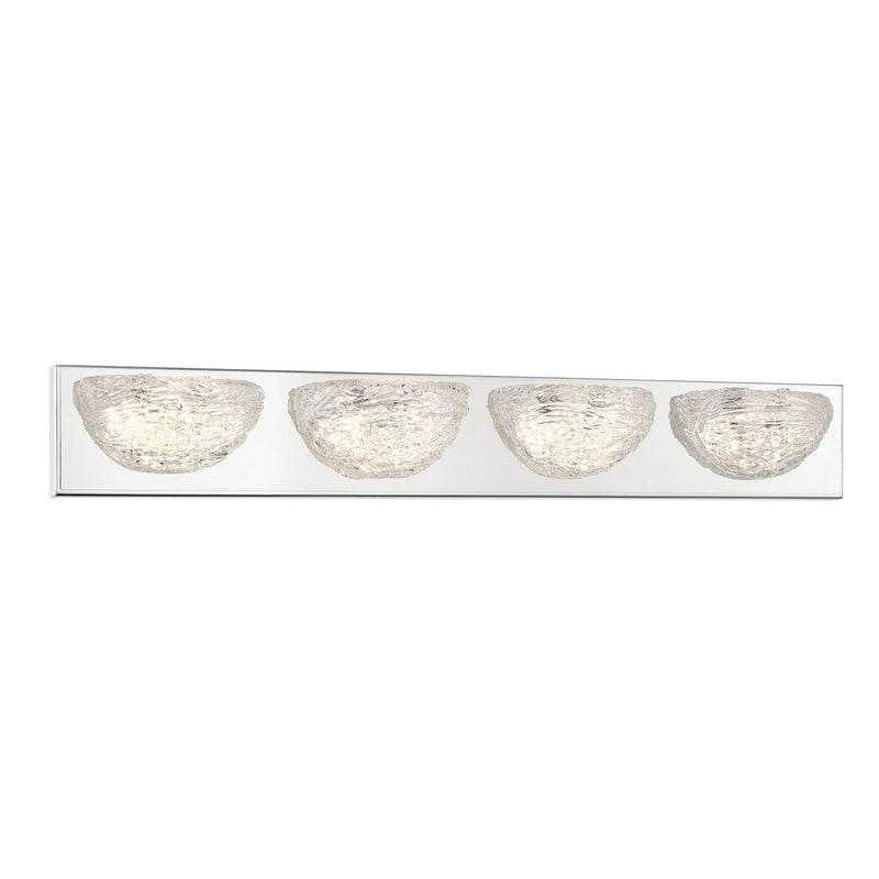 Modern Ice 4-Light Bath Vanity Light in Chrome