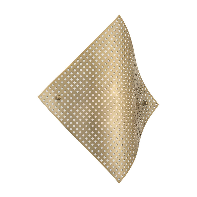 Grid Wall Sconce in Soft Brass