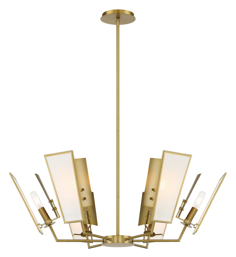 Ricochet 6-Light Chandelier in Soft Brass