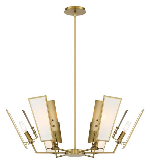 Ricochet 6-Light Chandelier in Soft Brass