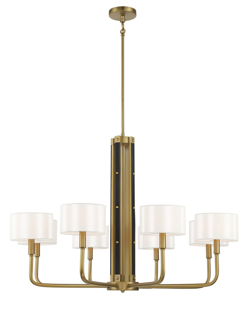 Chelsea by Robin Baron 8-Light Chandelier in Soft Brass