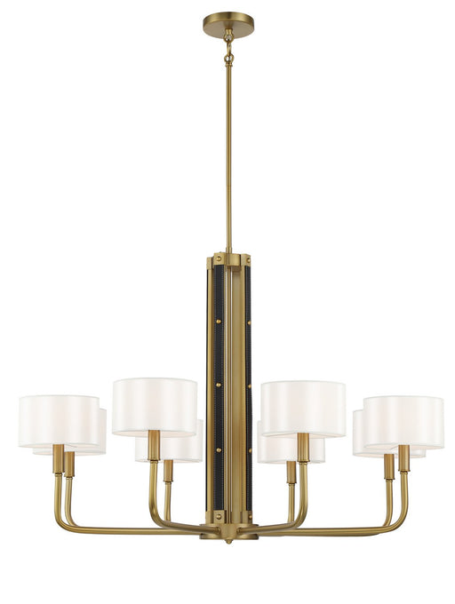 Chelsea by Robin Baron 8-Light Chandelier in Soft Brass