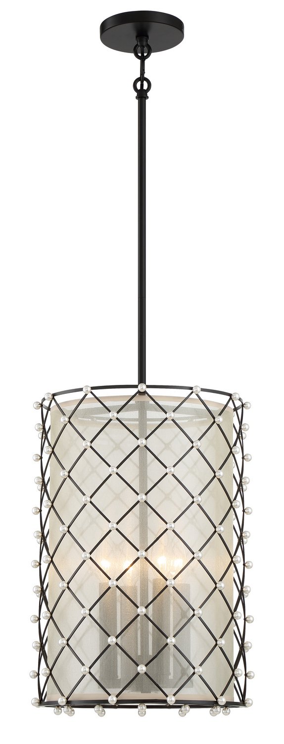 Sheer Elegance 4-Light Pendant in Coal