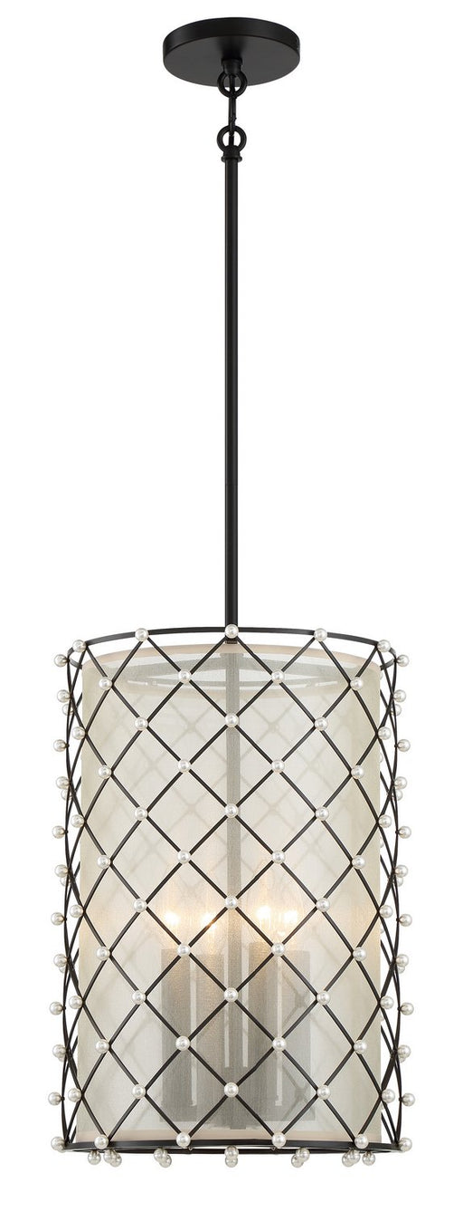 Sheer Elegance 4-Light Pendant in Coal