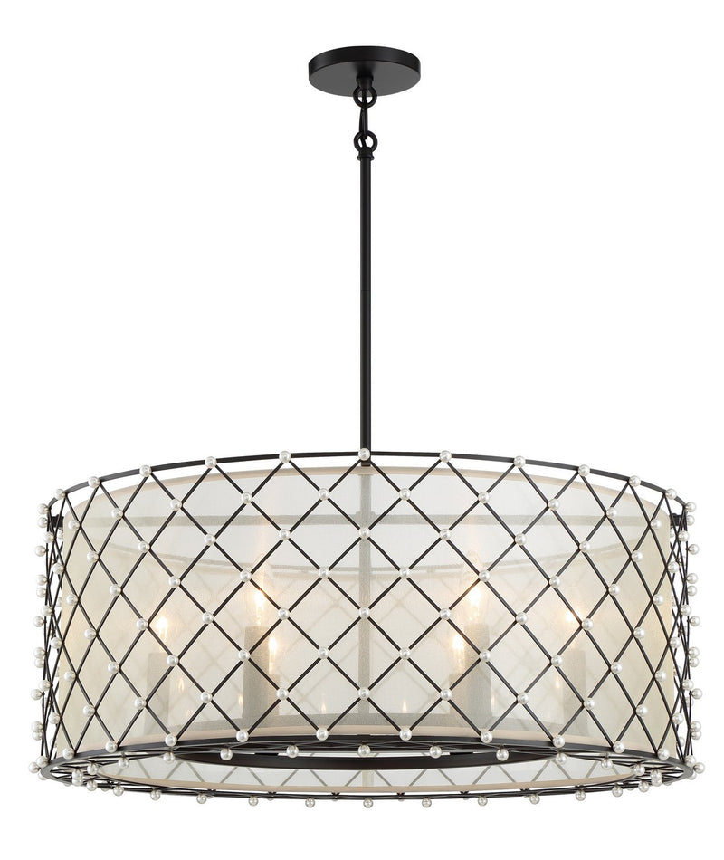Sheer Elegance 6-Light Pendant in Coal