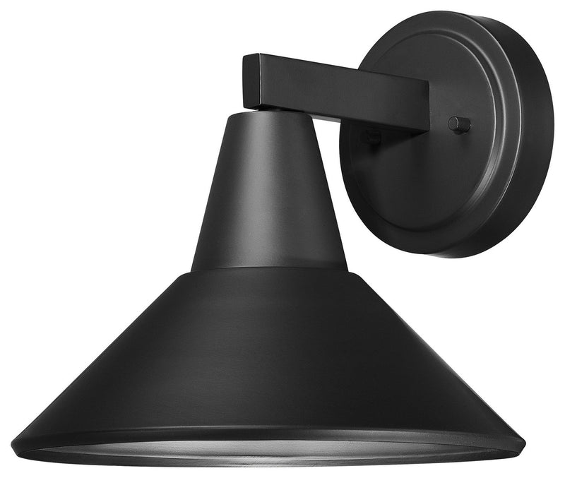 Bay Crest Large Outdoor Wall Sconce in Coal Black