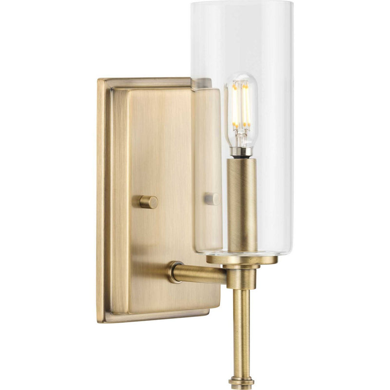Elara Bath Sconce in Vintage Brass