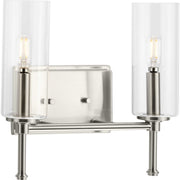 Elara 2-Light Bath Vanity Light in Brushed Nickel