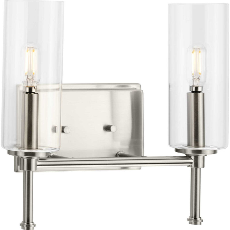 Elara 2-Light Bath Vanity Light in Brushed Nickel