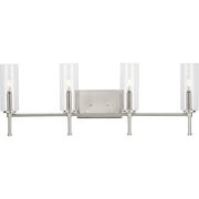 Elara 4-Light Bath Vanity Light in Brushed Nickel