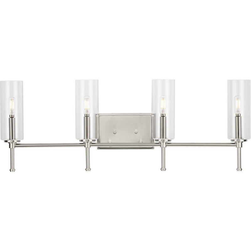 Elara 4-Light Bath Vanity Light in Brushed Nickel