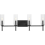 Elara 4-Light Bath Vanity Light in Matte Black