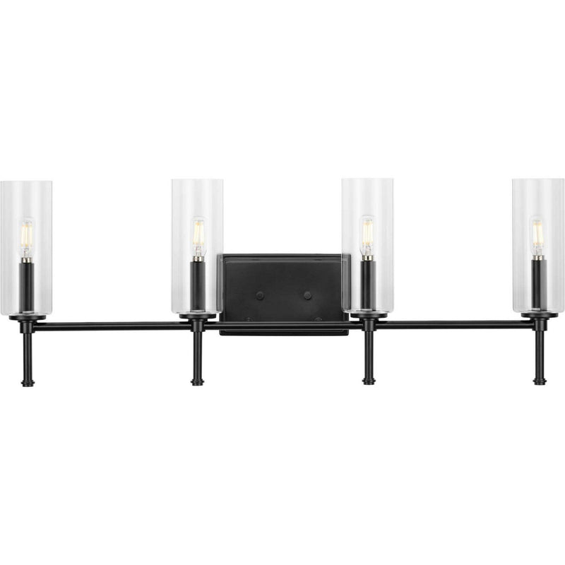 Elara 4-Light Bath Vanity Light in Matte Black