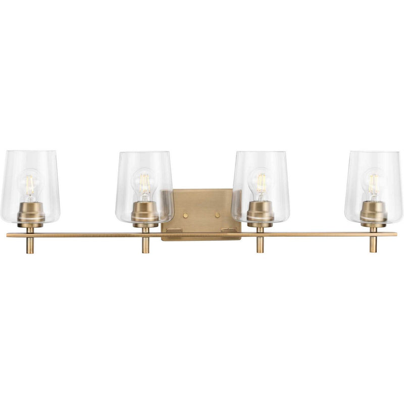 Calais 4-Light Bath Vanity Light in Vintage Brass