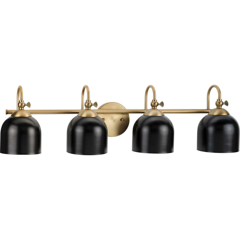 Dalton 4-Light Bath Vanity Light in Vintage Brass