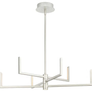 Pivot LED 6-Light Chandelier in Burnished Nickel