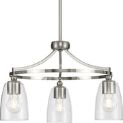 Parkhurst 3-Light 21" Chandelier in Brushed Nickel