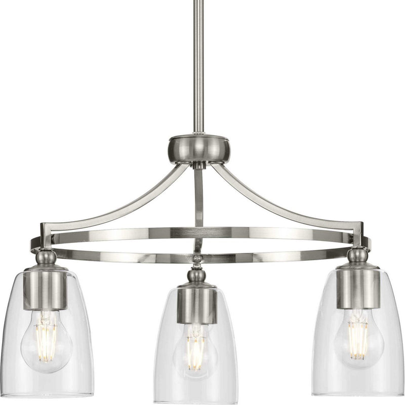 Parkhurst 3-Light 21" Chandelier in Brushed Nickel