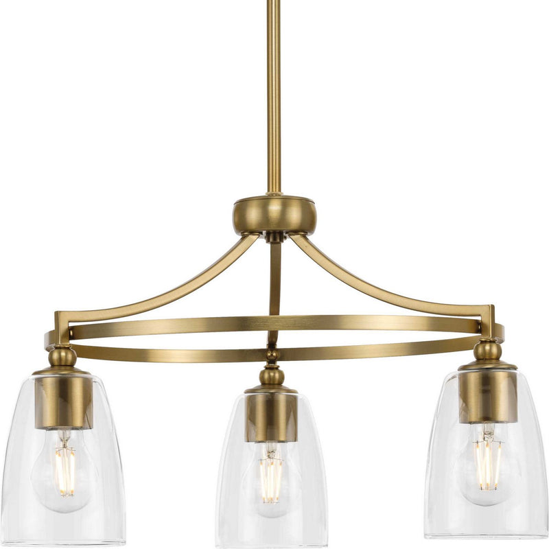 Parkhurst 3-Light 21" Chandelier in Brushed Bronze