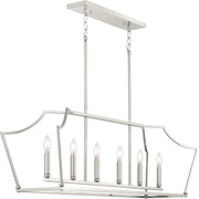 Parkhurst 6-Light Linear Pendant in Brushed Nickel