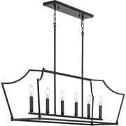 Parkhurst 6-Light Linear Pendant in Matte Black