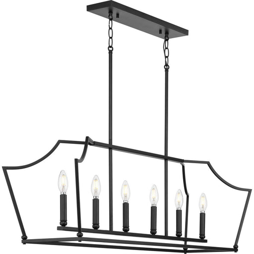 Parkhurst 6-Light Linear Pendant in Matte Black