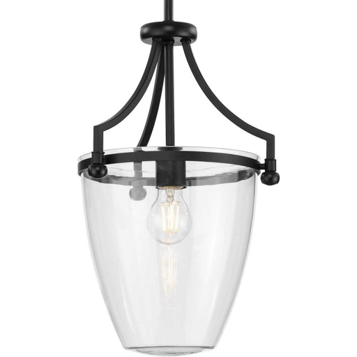 Parkhurst Clear Glass Mini Pendant in Matte Black
