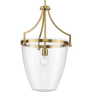 Parkhurst Clear Glass Pendant in Brushed Bronze