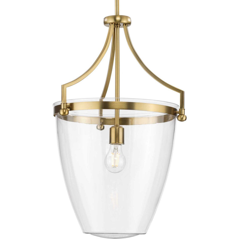 Parkhurst Clear Glass Pendant in Brushed Bronze