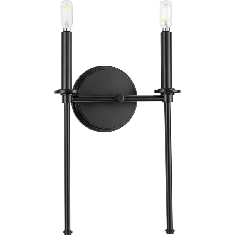 Elara 2-Light Wall Sconce in Matte Black