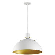 Dawn 20" Pendant in White / Satin Brass